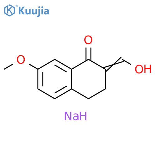 sodium (7-methoxy-1-oxo-1,2,3,4-tetrahydronaphthalen-2-ylidene)methanolate structure