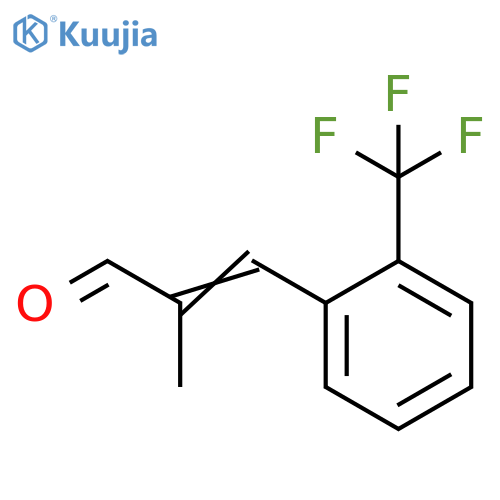 2-methyl-3-2-(trifluoromethyl)phenylprop-2-enal structure