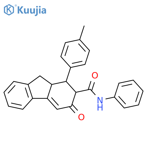 1H-Fluorene-2-carboxamide,2,3,9,9a-tetrahydro-1-(4-methylphenyl)-3-oxo-N-phenyl- structure