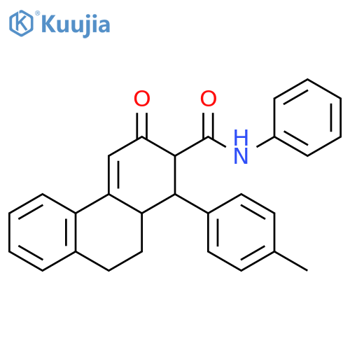 2-Phenanthrenecarboxamide,1,2,3,9,10,10a-hexahydro-1-(4-methylphenyl)-3-oxo-N-phenyl- structure
