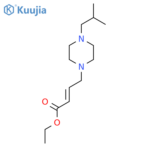 ethyl (E)-4-[4-(2-methylpropyl)piperazin-1-yl]but-2-enoate structure
