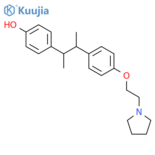 Phenol,4-[1-methyl-2-[4-[2-(1-pyrrolidinyl)ethoxy]phenyl]propyl]-, (R*,S*)- (9CI) structure