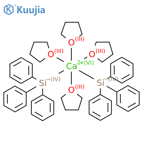 Calcium, tetrakis(tetrahydrofuran)bis(triphenylsilyl)-, (OC-6-12)- structure