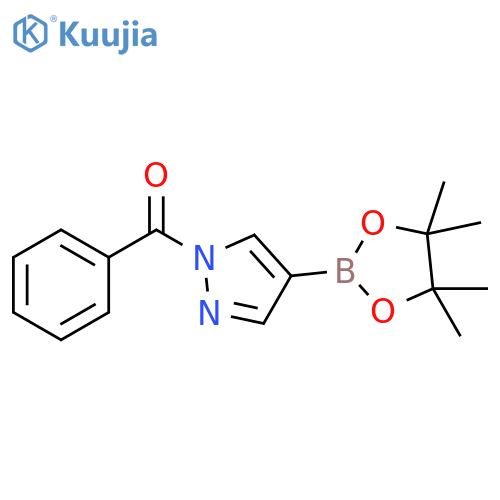 Phenyl(4-(4,4,5,5-tetramethyl-1,3,2-dioxaborolan-2-yl)-1H-pyrazol-1-yl)methanone structure
