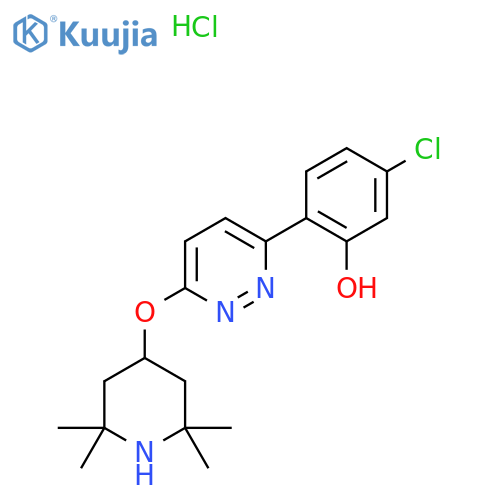 5-Chloro-2-(6-((2,2,6,6-tetramethylpiperidin-4-yl)oxy)pyridazin-3-yl)phenol hydrochloride structure