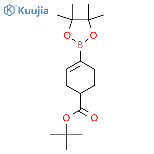 Tert-Butyl 4-(4,4,5,5-tetramethyl-1,3,2-dioxaborolan-2-yl)cyclohex-3-enecarboxylate structure