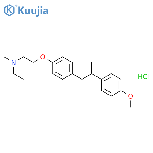 Ethanamine,N,N-diethyl-2-[4-[2-(4-methoxyphenyl)propyl]phenoxy]-, hydrochloride (1:1) structure