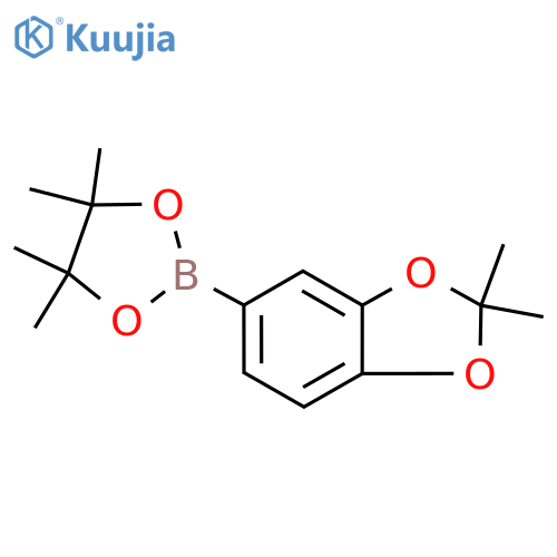 2-(2,2-dimethyl-1,3-benzodioxol-5-yl)-4,4,5,5-tetramethyl-1,3,2-dioxaborolane structure