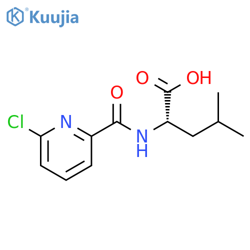 (2S)-2-(6-chloropyridin-2-yl)formamido-4-methylpentanoic acid structure