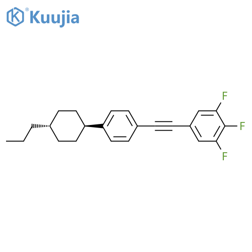 Benzene, 1,2,3-trifluoro-5-[[4-(trans-4-propylcyclohexyl)phenyl]ethynyl]- structure
