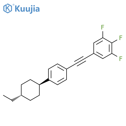 Benzene, 5-[[4-(trans-4-ethylcyclohexyl)phenyl]ethynyl]-1,2,3-trifluoro- structure