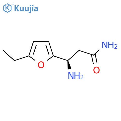 (3R)-3-amino-3-(5-ethylfuran-2-yl)propanamide structure