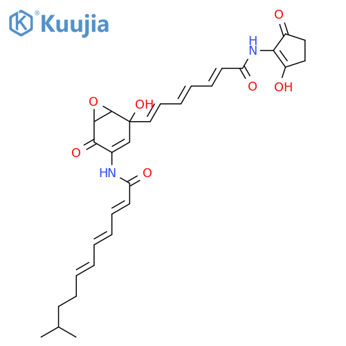 2,4,6-Undecatrienamide,N-[(1S,5S,6R)-5-hydroxy-5-[(1E,3E,5E)-7-[(2-hydroxy-5-oxo-1-cyclopenten-1-yl)amino]-7-oxo-1,3,5-heptatrienyl]-2-oxo-7-oxabicyclo[4.1.0]hept-3-en-3-yl]-10-methyl-,(2E,4E,6E)- structure