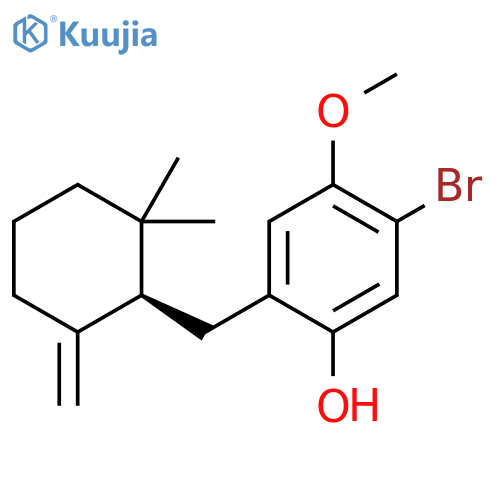 Phenol, 5-bromo-2-[[(1R)-2,2-dimethyl-6-methylenecyclohexyl]methyl]-4-methoxy- structure