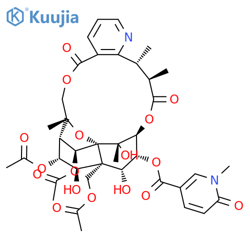 3-Pyridinecarboxylic acid, 1,6-dihydro-1-methyl-6-oxo-, (8R,9R,10R,11S,12R,13R,14R,15S,18S,19S,20S,21S,22S)-10,22-bis(acetyloxy)-12-[(acetyloxy)methyl]-5,7,8,9,10,12,13,14,15,17,18,19-dodecahydro-13,20,21-trihydroxy-8,18,19,20-tetramethyl-5,17-dioxo-8,11-epoxy-9,12-ethano-11,15-methano-11H-[1,8]diox... structure