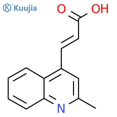 (2E)-3-(2-methylquinolin-4-yl)prop-2-enoic acid structure