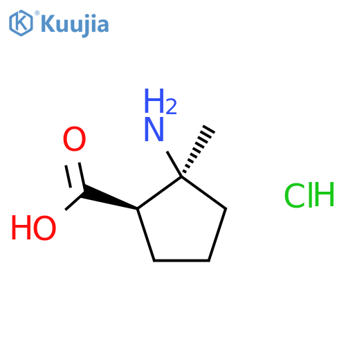 rac-(1R,2S)-2-amino-2-methylcyclopentane-1-carboxylic acid hydrochloride structure