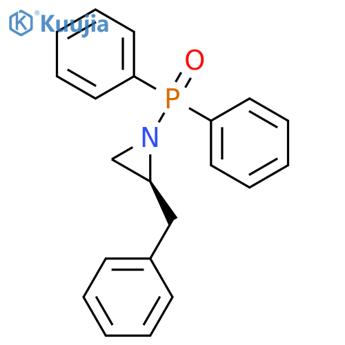 Aziridine, 1-(diphenylphosphinyl)-2-(phenylmethyl)-, (2S)- structure