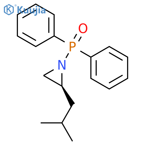 Aziridine, 1-(diphenylphosphinyl)-2-(2-methylpropyl)-, (2S)- structure