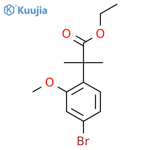 ethyl 2-(4-bromo-2-methoxyphenyl)-2-methylpropanoate structure