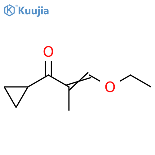 1-cyclopropyl-3-ethoxy-2-methylprop-2-en-1-one structure