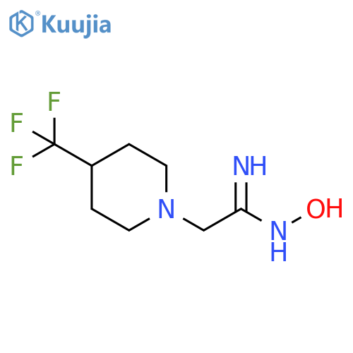 (Z)-N'-hydroxy-2-[4-(trifluoromethyl)piperidin-1-yl]ethanimidamide structure