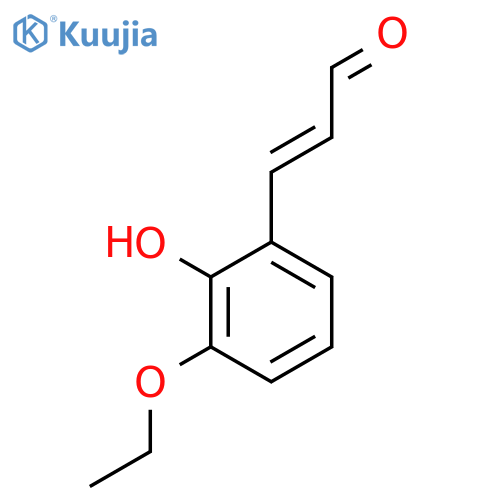 3-(3-ethoxy-2-hydroxyphenyl)prop-2-enal structure