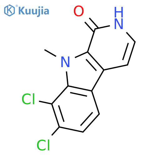 1H-Pyrido[3,4-b]indol-1-one,7,8-dichloro-2,9-dihydro-9-methyl- structure