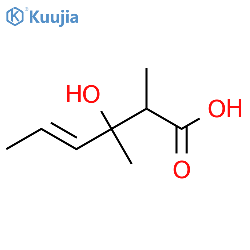 3-Hydroxy-2,3-dimethylhex-4-enoic acid structure