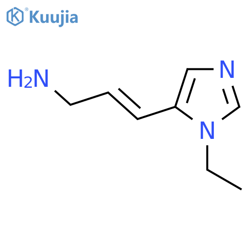 3-(1-ethyl-1H-imidazol-5-yl)prop-2-en-1-amine structure