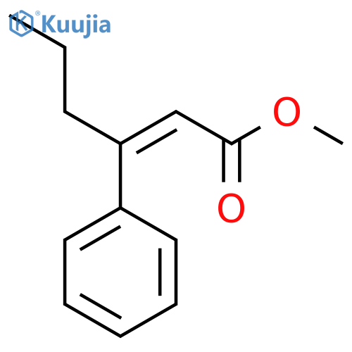 methyl (2Z)-3-phenylhex-2-enoate structure