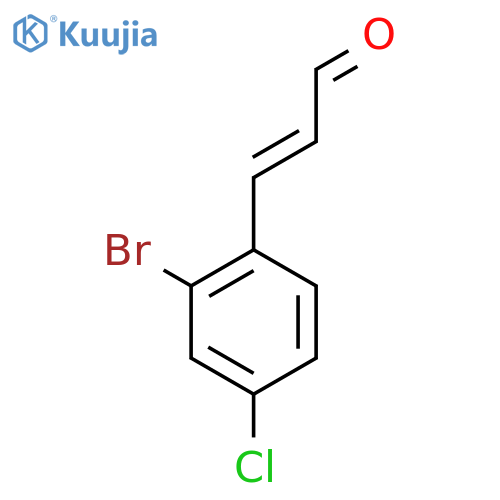 3-(2-bromo-4-chlorophenyl)prop-2-enal structure