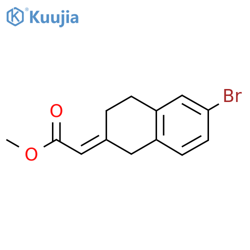 methyl 2-(2E)-6-bromo-1,2,3,4-tetrahydronaphthalen-2-ylideneacetate structure