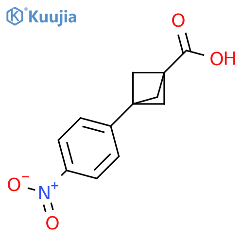 3-(4-nitrophenyl)bicyclo1.1.1pentane-1-carboxylic acid structure