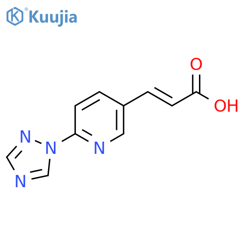 3-6-(1H-1,2,4-triazol-1-yl)pyridin-3-ylprop-2-enoic acid structure