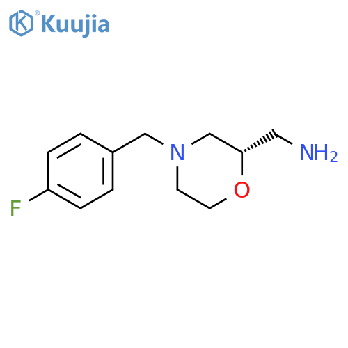 2-Morpholinemethanamine, 4-[(4-fluorophenyl)methyl]-, (2S)- structure