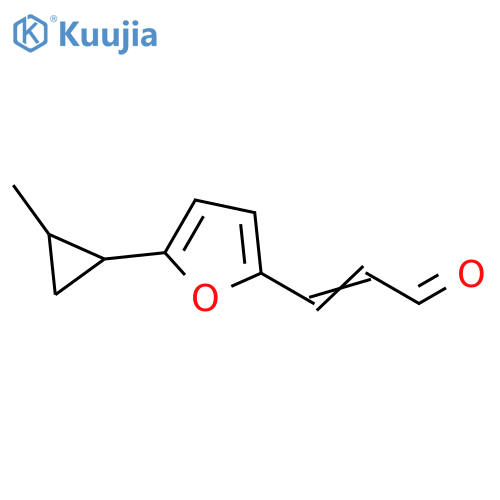 3-5-(2-methylcyclopropyl)furan-2-ylprop-2-enal structure