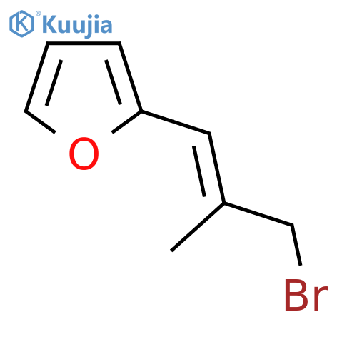 2-(3-bromo-2-methylprop-1-en-1-yl)furan structure