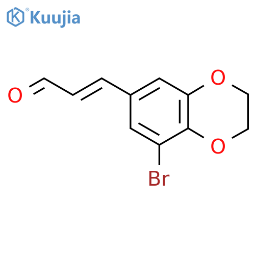 3-(8-bromo-2,3-dihydro-1,4-benzodioxin-6-yl)prop-2-enal structure