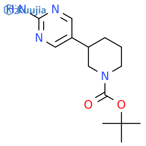 Tert-Butyl 3-(2-aminopyrimidin-5-yl)piperidine-1-carboxylate structure