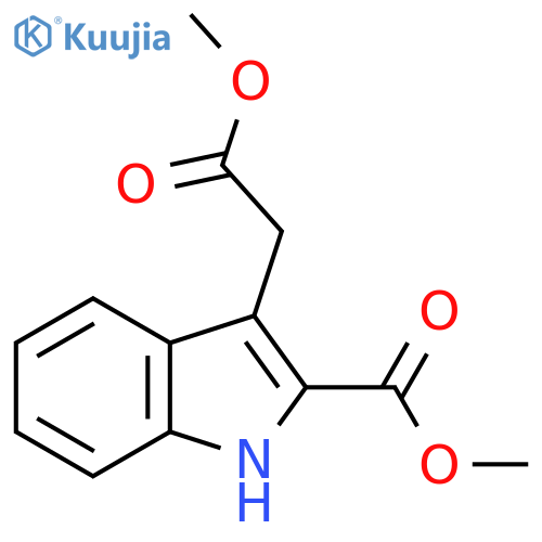 Methyl 3-(methoxycarbonylmethyl)-1H-indole-2-carboxylate structure