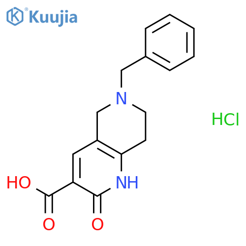 6-benzyl-2-oxo-1,2,5,6,7,8-hexahydro-1,6-naphthyridine-3-carboxylic acid hydrochloride structure