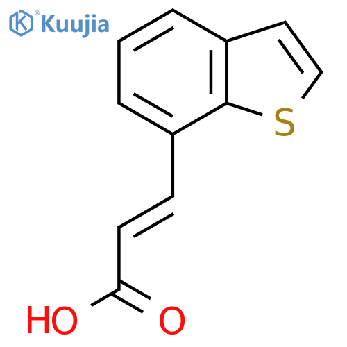 (2E)-3-(1-benzothiophen-7-yl)prop-2-enoic acid structure
