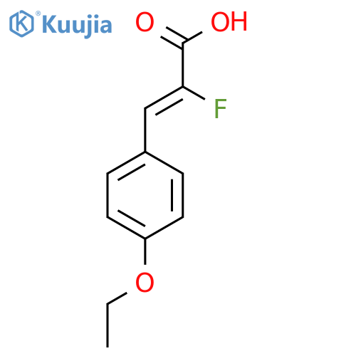 (Z)-3-(4-ethoxyphenyl)-2-fluoroprop-2-enoic acid structure