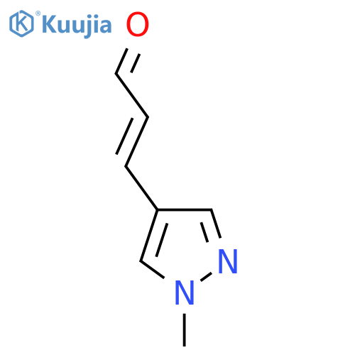 3-(1-methyl-1H-pyrazol-4-yl)prop-2-enal structure