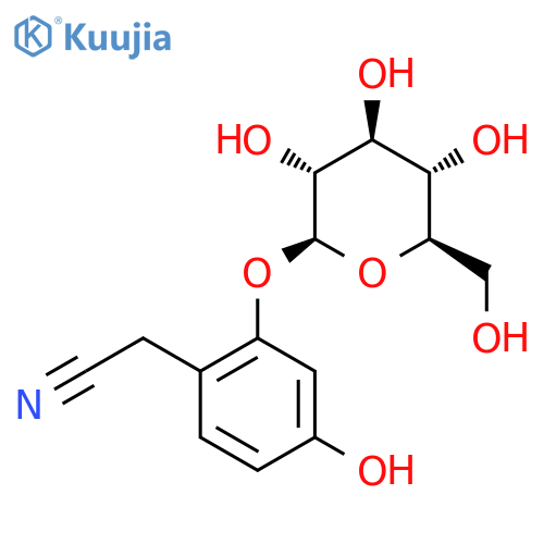 Benzeneacetonitrile,2-(b-D-glucopyranosyloxy)-4-hydroxy- structure