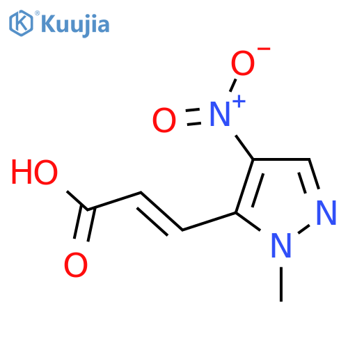 3-(1-methyl-4-nitro-1H-pyrazol-5-yl)prop-2-enoic acid structure