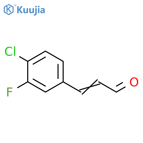 3-(4-chloro-3-fluorophenyl)prop-2-enal structure
