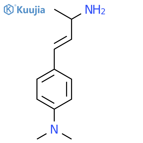 4-(3-aminobut-1-en-1-yl)-N,N-dimethylaniline structure