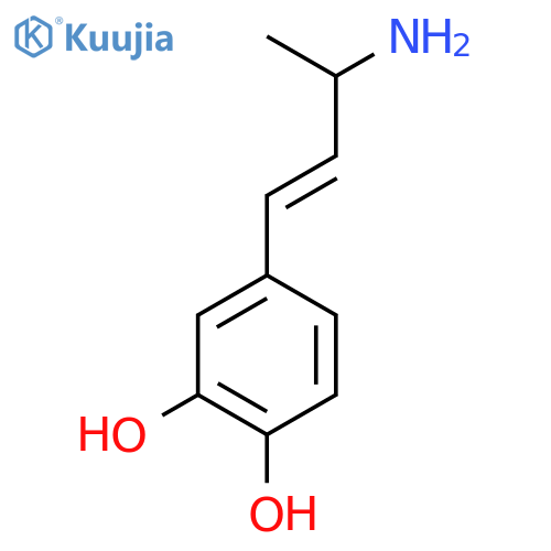 4-(3-aminobut-1-en-1-yl)benzene-1,2-diol structure